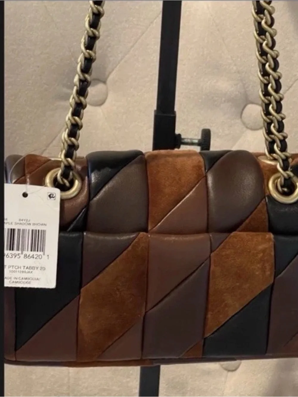 Coach  Genuine Leather & Suede Patchwork Tabby 20  NWT Timeless 🎁